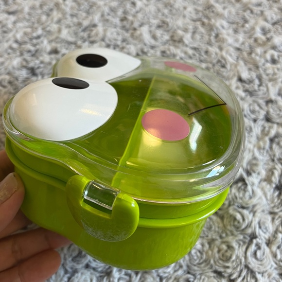 KEROPPI Frog Lunch Bento Box Easy Open Snack Container Storage Case Clear Top xo - Picture 3 of 9